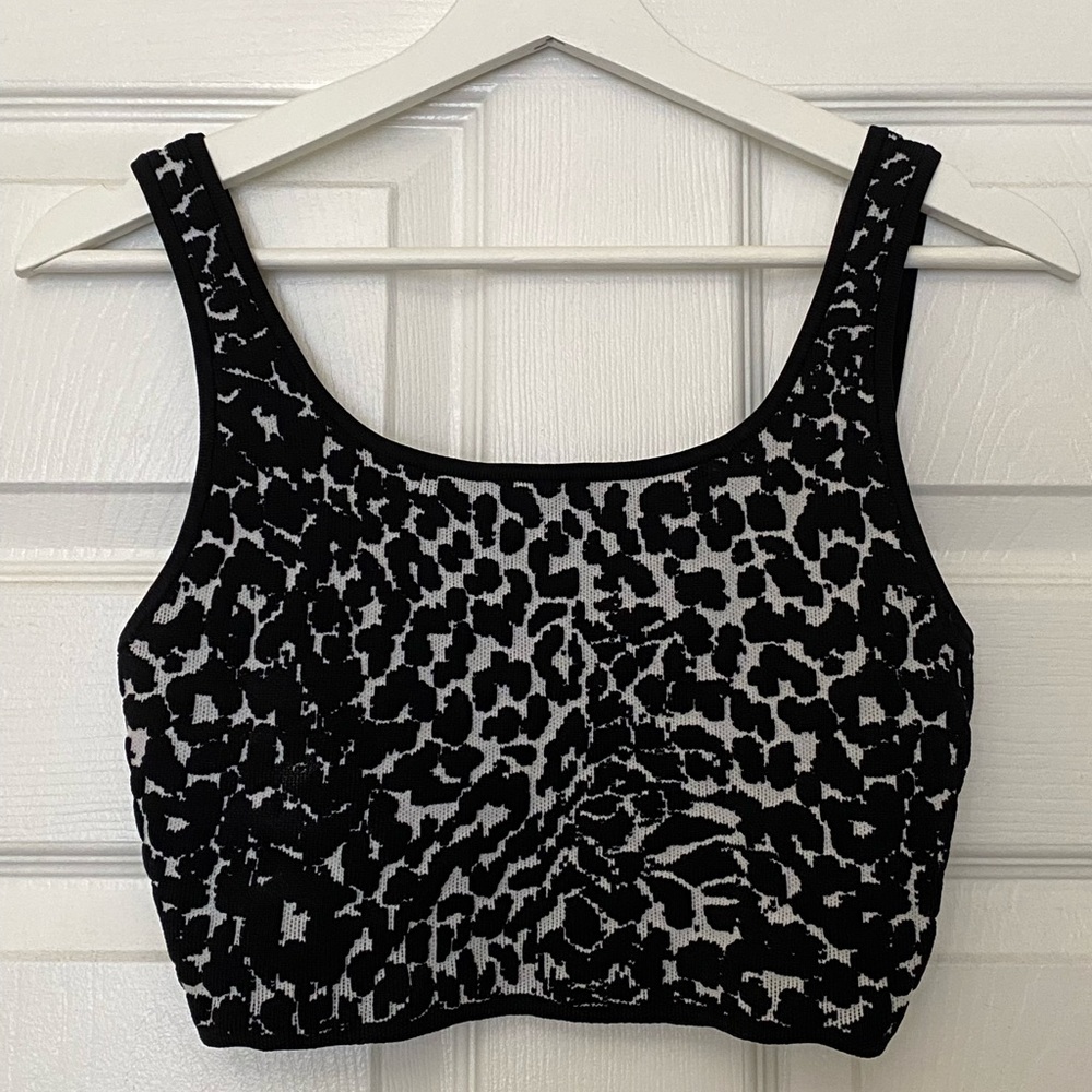 Aritzia Babaton Sculpt Arjun Tank Top Leopard